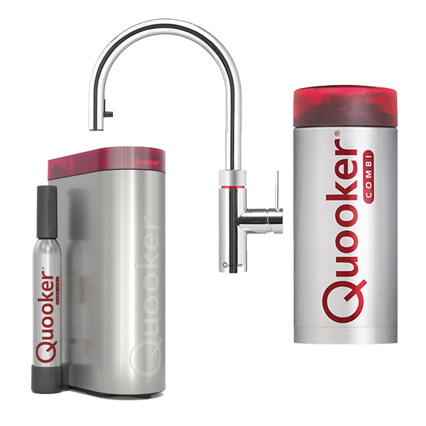 Geweldig Vrijwel Willen Quooker CUBE 2.0 Flex Chroom kokend water kraan met COMBI boiler